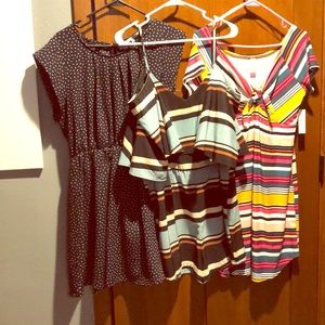 Lot 2 dresses and 1 romper